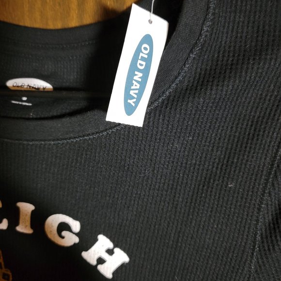 NWT Old Navy Black Sleigh All Day Long Sleeve T-Shirt Size Medium - Picture 6 of 8